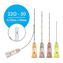 Microcânula Slim 22G-50mm com 10 - Fabinject