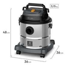 Aspirador De Pó E Água Gt20i 20 Litros Inox Electrolux 220v Cor Prateado