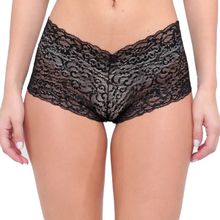 Calcinha Boxer Selene Renda Feminina - Preto