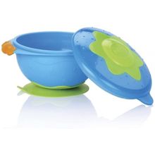 Tigela Divertida com Tampa e Ventosa Azul - Nuby