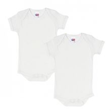 Kit com 2 Body Manga Curta Underwear Branco - Tip Top