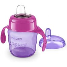 Copo de transição Classic Spout Cup com bico de silicone 200ML Roxo - AVENT