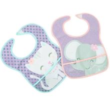Kit de Babador Impermeável Elefante e Gato (2 unid) - Clingo