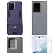 Película Nano Gel + Câmera + Nano Traseira + Capa Armor Para Samsung Galaxy S20 Ultra - Gshield