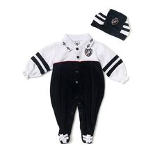 Macacão Bebê Vasco Longo Plush Com Gorro Oficial