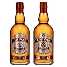 Kit Whisky Chivas Regal 12 Anos Blended Scotch 1000ml 2 uni