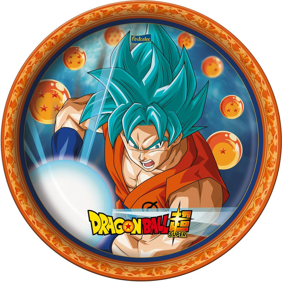 Encontraproduto.com.br - Dragon Ball Prato Redondo c/8 - Festcolor