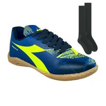 Kit Chuteira Futsal Diadora Squadra II Kids + Meião