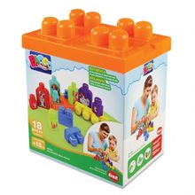 Brinquedo Educativo Meu Primeiro Bloco de Montar 18 Pçs Dismat