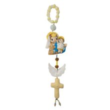 Nossa Senhora do Carmo com Terço Decorado - Artesanal