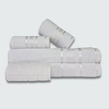 Jogo de Toalha Banho Gigante 5 Peças Egito 100% Algodão Branco