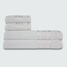 Jogo de Toalha Banho Gigante 4 Peças Egito 100% Algodão Branco