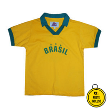 Camisa de Futebol Infantil | Brasil Estrelas "9" - Tamanho 10