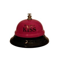 Campainha Sino De Mesa Balcão Aperte Para Pedir Beijo Rosa