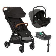 Trio Carrinho Pact Pro Chumbo Shale, Bebê Conforto i-Snug e Base Isofix - Joie