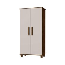 Armário Organizador 2 Portas Nicolau Malbec/Off White - Gran Belo