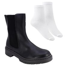 Kit Bota Usaflex Chelsea Feminina + Par de Meia