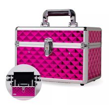 Maleta De Maquiagem Objetos Anna Make Média Vazia Rosa