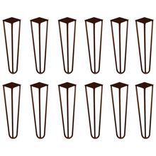 Kit 12 Pés de Metal 30 CM Hairpin Legs Mesa de Canto Rack e Puffs Bronze