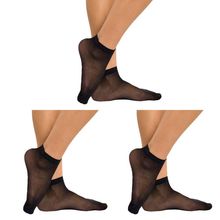 Kit 3 Pares de Meias Soquete Selene Fio 15 Feminina