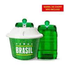 Chopeira Portátil Á Gelo Para Barril 5L - Brasil Hexa (VERDE)