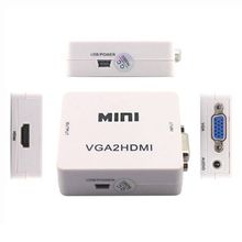 Mini Conversor Vga Para Hdmi Com Entrada Áudio P2