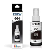 Refil De Tinta Original 664 Preto 70 ML Para Epson L110 200 210 220 355 365 375 380 395 455 555 565 575