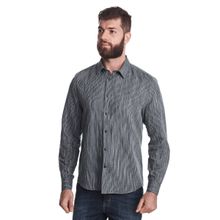 Camisa Slim Masculina  Manga Longa Listrada Convicto