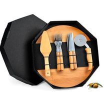 Conjunto Para Pizza Em Bambu 35 Cm - 11 Peças