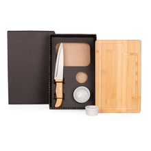 Conjunto Para Churrasco - Petisco Em Bambu - Porcelana - 4 Peças