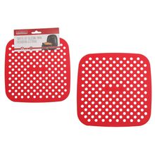 Tapete Fritadeira Elétrica Quadrada Vermelho 21 cm