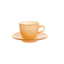 Xicara Café Matte Ambar com Borda Dourada 85Ml 4 Peças