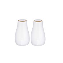 Saleiro Pimenteiro de Porcelana Royal Branco 2 Peças