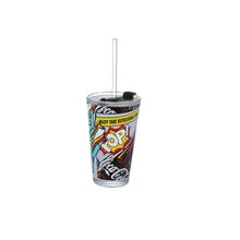 Copo de Vidro Drink com Canudo Coca-Cola Pop 450 ml