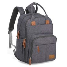 Mochila de Maternidade Alice Cinza Escuro - Laço Bebê