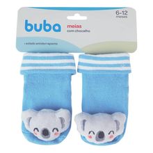 Meias Antiderrapantes Com Chocalho Coala 6 a 12 meses - Buba