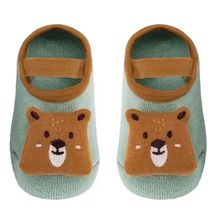 Meia Sapatilha antiderrapante com Aplique Urso 1 a 3 anos - Buba