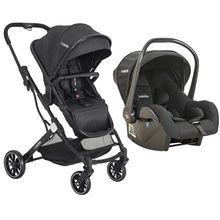 Carrinho Zig Zag com Bebê Conforto Casulo - Preto - Kiddo