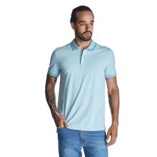 Camiseta Polo Slim Masculina Com Zíper