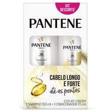 Kit com Shampoo de 350ml e Condicionador de 175ml Pantene Liso Extremo Shampoo 350ml+Condicionador 175ml Pantene Liso Extremo