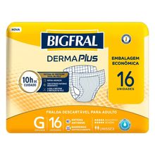 Fralda Geriátrica Bigfral Derma Plus G 16 Unidades Fralda Geri?trica Bigfral Derma Plus Pr?tica G 16 Unidades