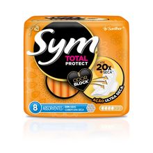 Absorvente Sym com Abas Malha Seca 8 Unidades