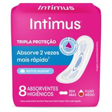 Absorvente Intimus sem Abas Malha Suave Gel 8 Unidades