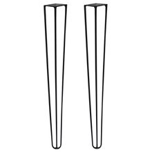 Kit 2 Pés de Metal 60 CM Hairpin Legs Mesa de Canto Aparador Preto G41