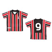 Camisa Bebê São Paulo Listras Tricolor Torcida Baby