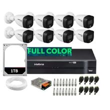 Kit 8 Câmeras Intelbras 1220b Full Color Dvr 8 Canais Com Hd 1tb