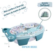 Banheira Para Bebê Dobrável Inflável Portátil Color Baby