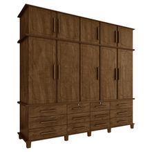 Guarda Roupa 10 Portas e 12 Gavetas Nicolau Malbec - Gran Belo