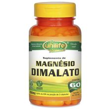 Magnesio Dimalato 700mg - 60 Caps - Unilife