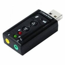 Placa De Som Usb Stereo - Cor Preta